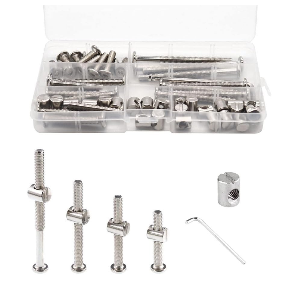 Furniture Hardware Barrel Nut - 20세트 아기 침대 나사 세트 -