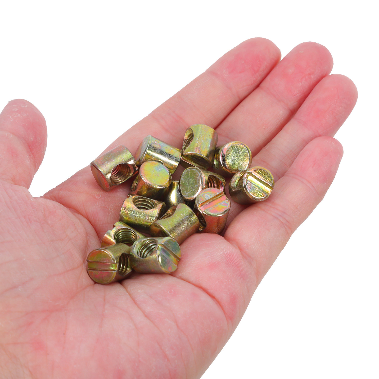 Furniture Hardware Barrel Nut - 100Pcs 가구 너트 M6 카본 스틸