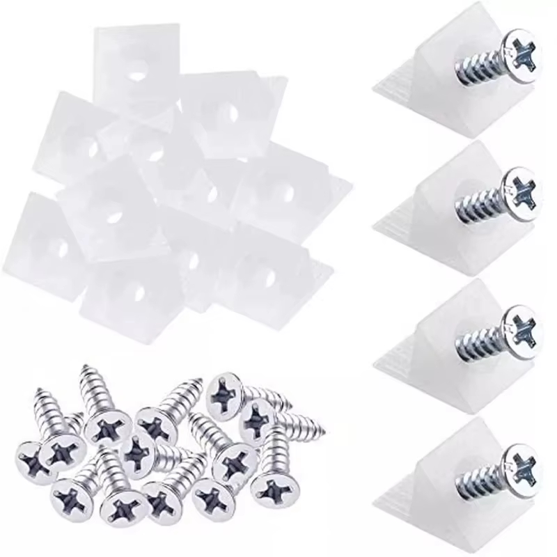 Corner Bracket Angle - 20/40/60/80/100pcs 하단 지지대 용 나사가있는 서랍