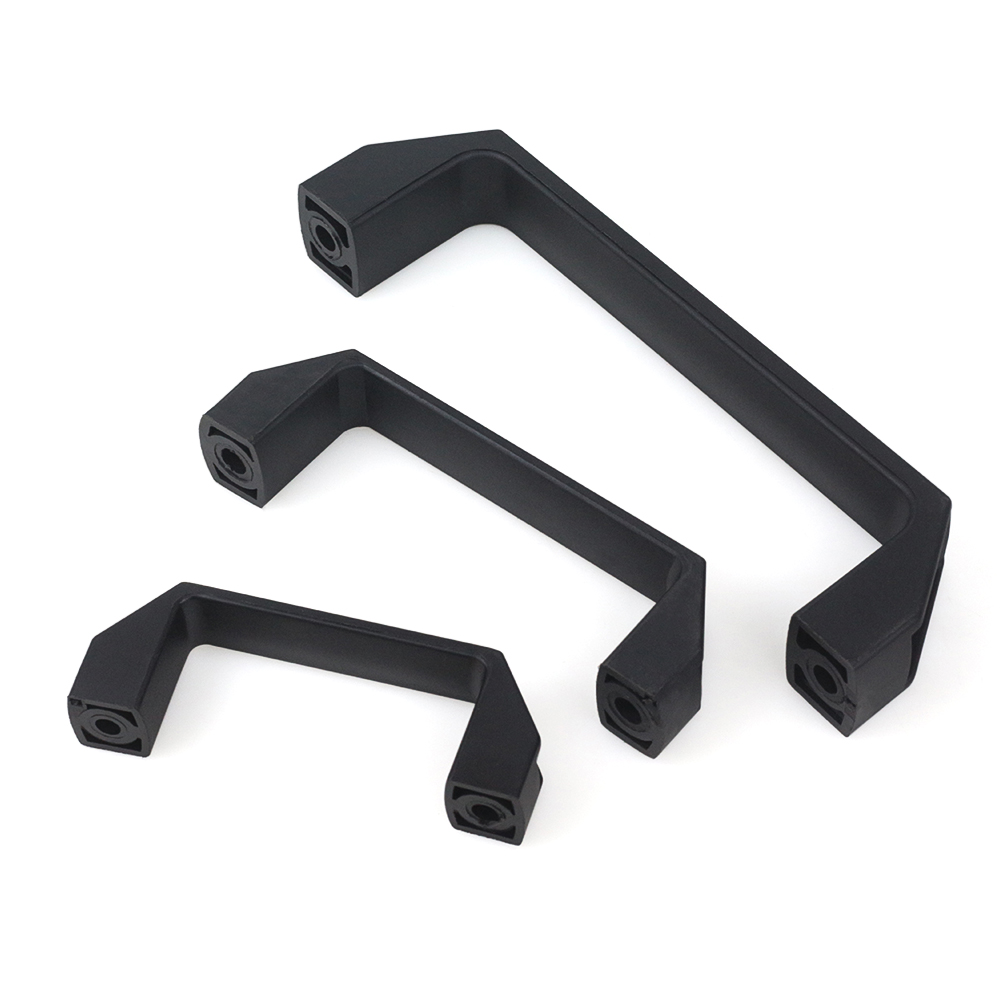 4개/세트 플라스틱 나일론 V 슬롯 블랙 도어 핸들 2 - Furniture Rotating Hardware 리뷰 및 가격