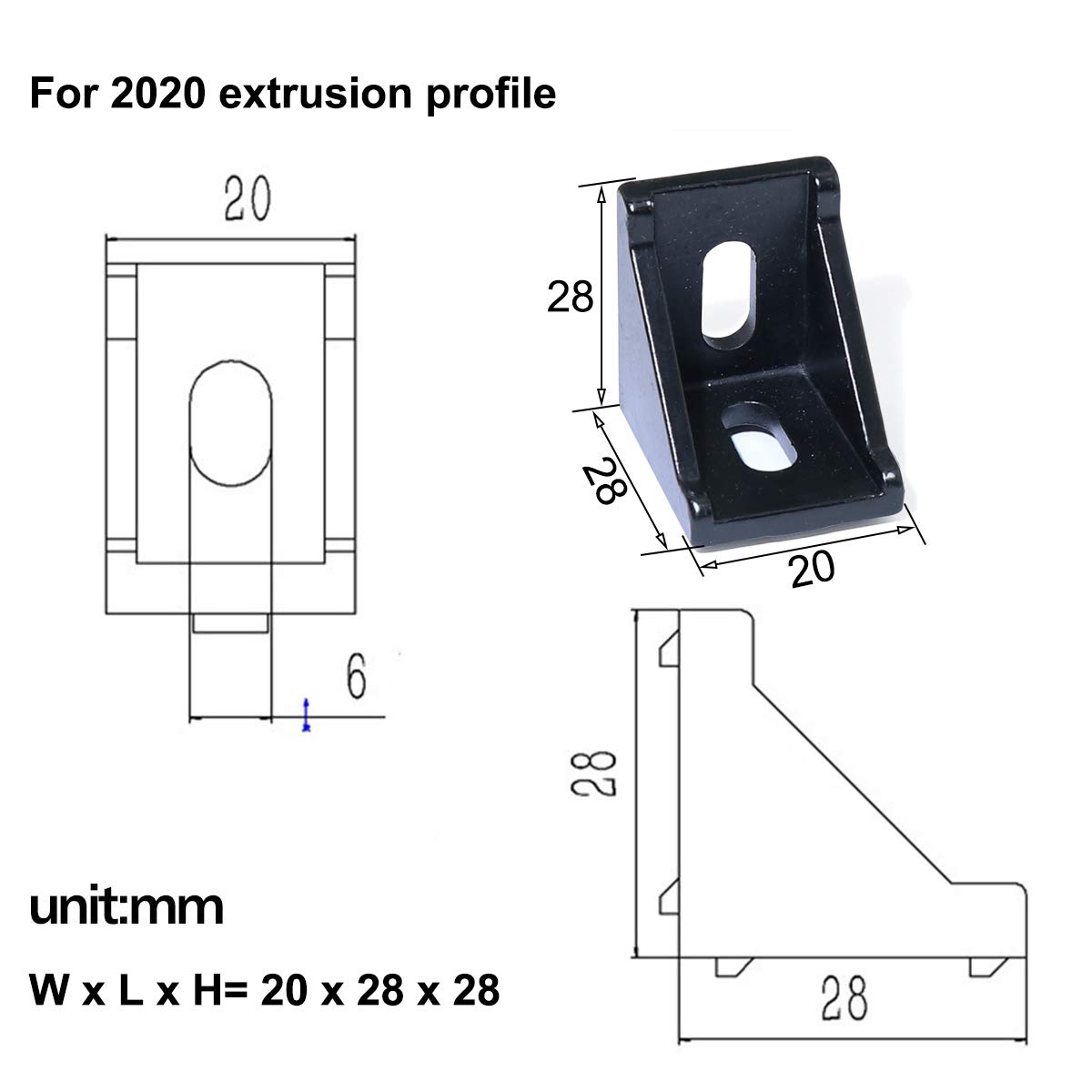 5pcs/10PCS 2020 3030 코너 브래킷 피팅 - Corner Bracket Angle 리뷰 및 가격