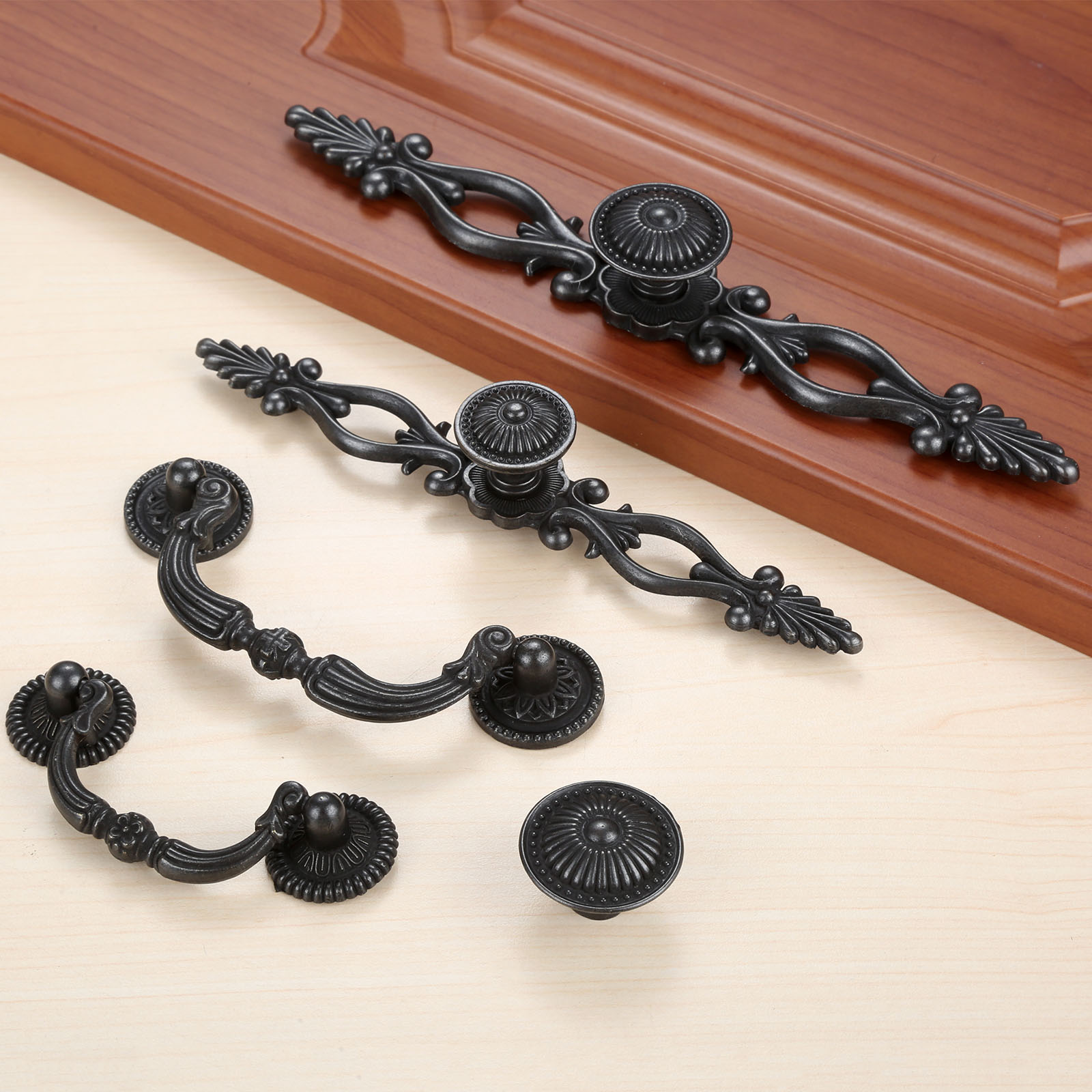 빈티지 블랙 도어 손잡이, 앤티크 손잡이, 주방 캐비닛 - Furniture Rotating Hardware 리뷰 및 가격