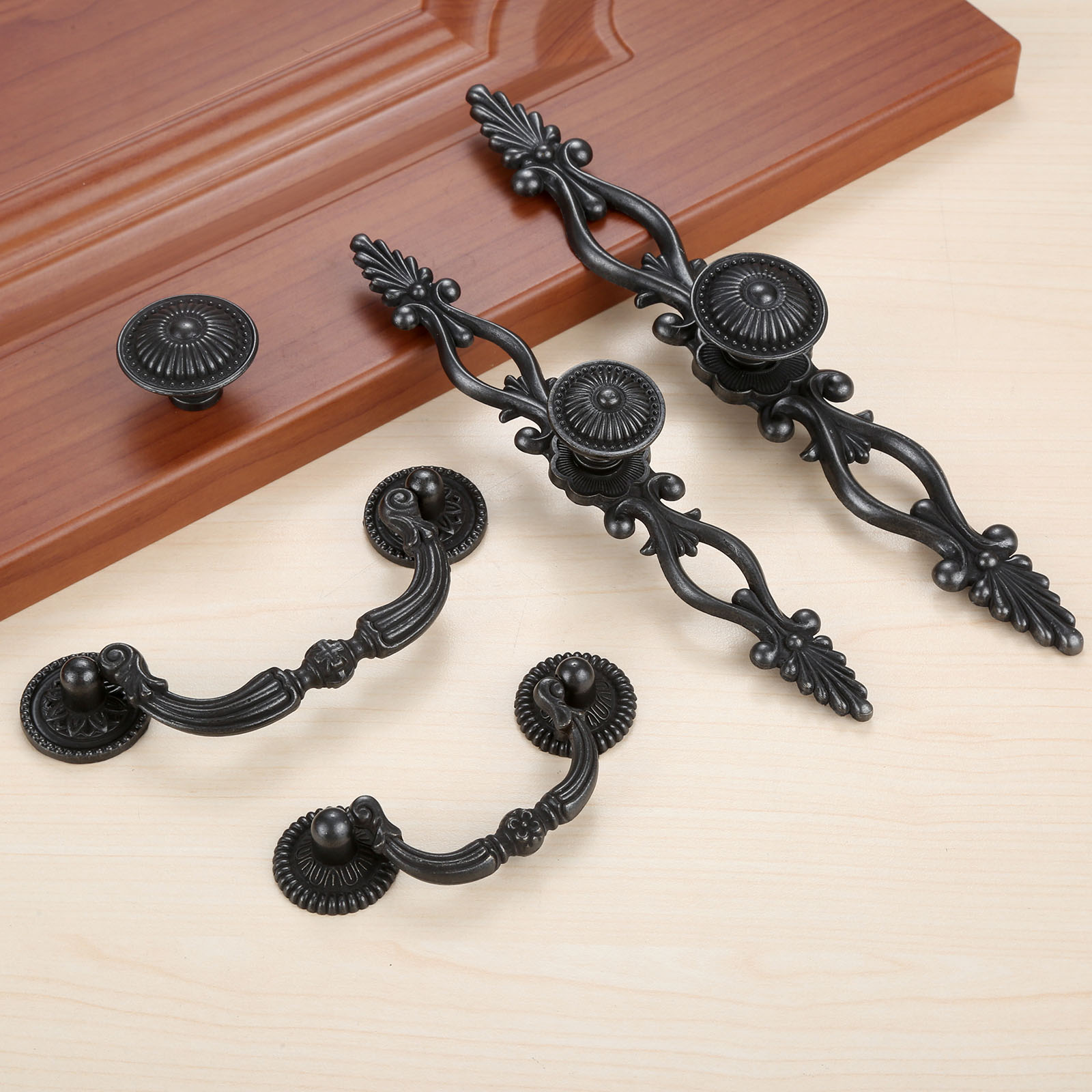 빈티지 블랙 도어 손잡이, 앤티크 손잡이, 주방 캐비닛 - Furniture Rotating Hardware 리뷰 및 가격