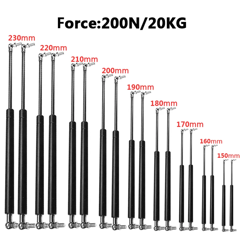 2PCS 150-230mm 200N/20KG 리프트 스 - Furniture Hardware In China 리뷰 및 가격