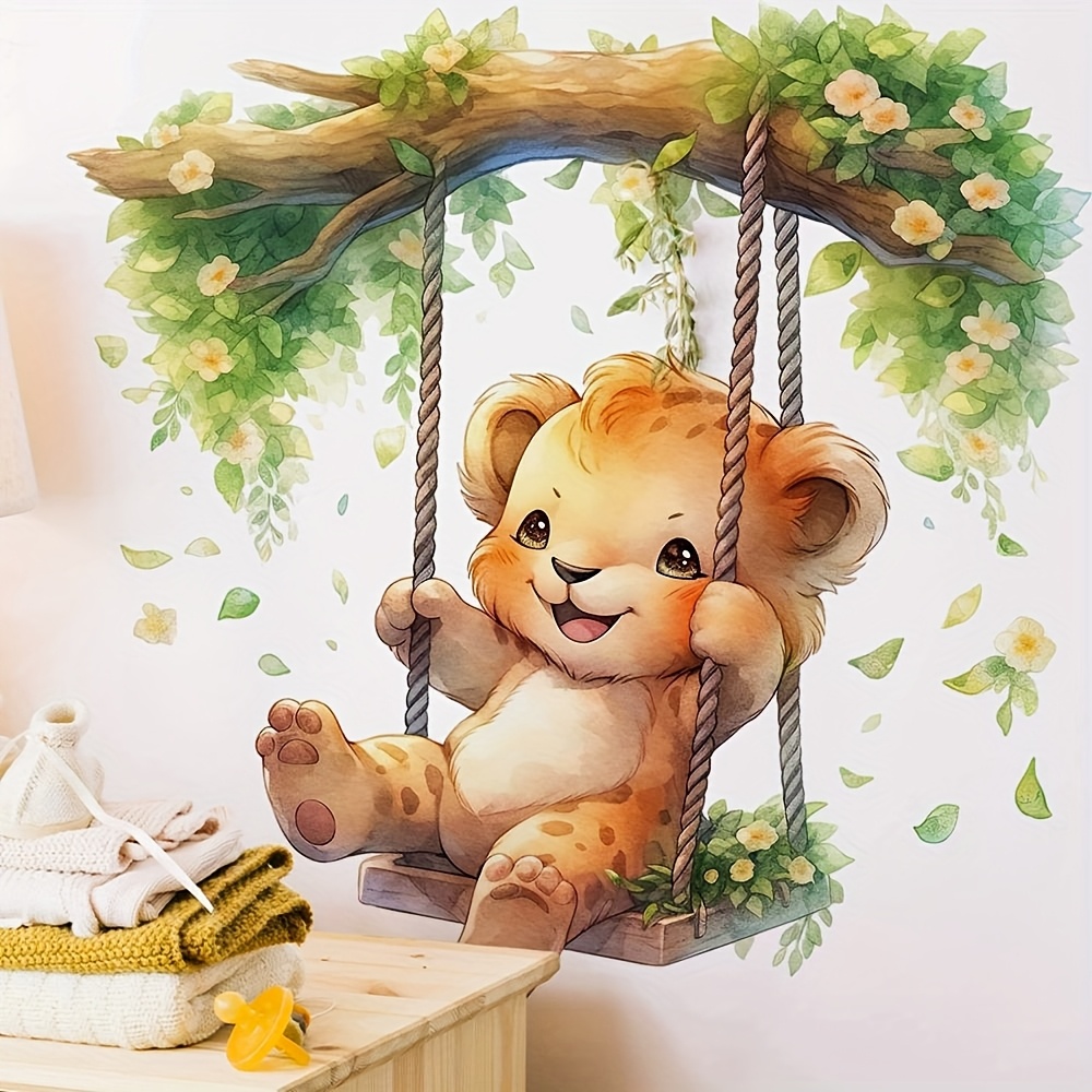1 만화 동물 천국 귀여운 작은 표범 스윙 벽 스티커  - Furniture Paradise & Hardware Ghaziabad Reviews 리뷰 및 가격