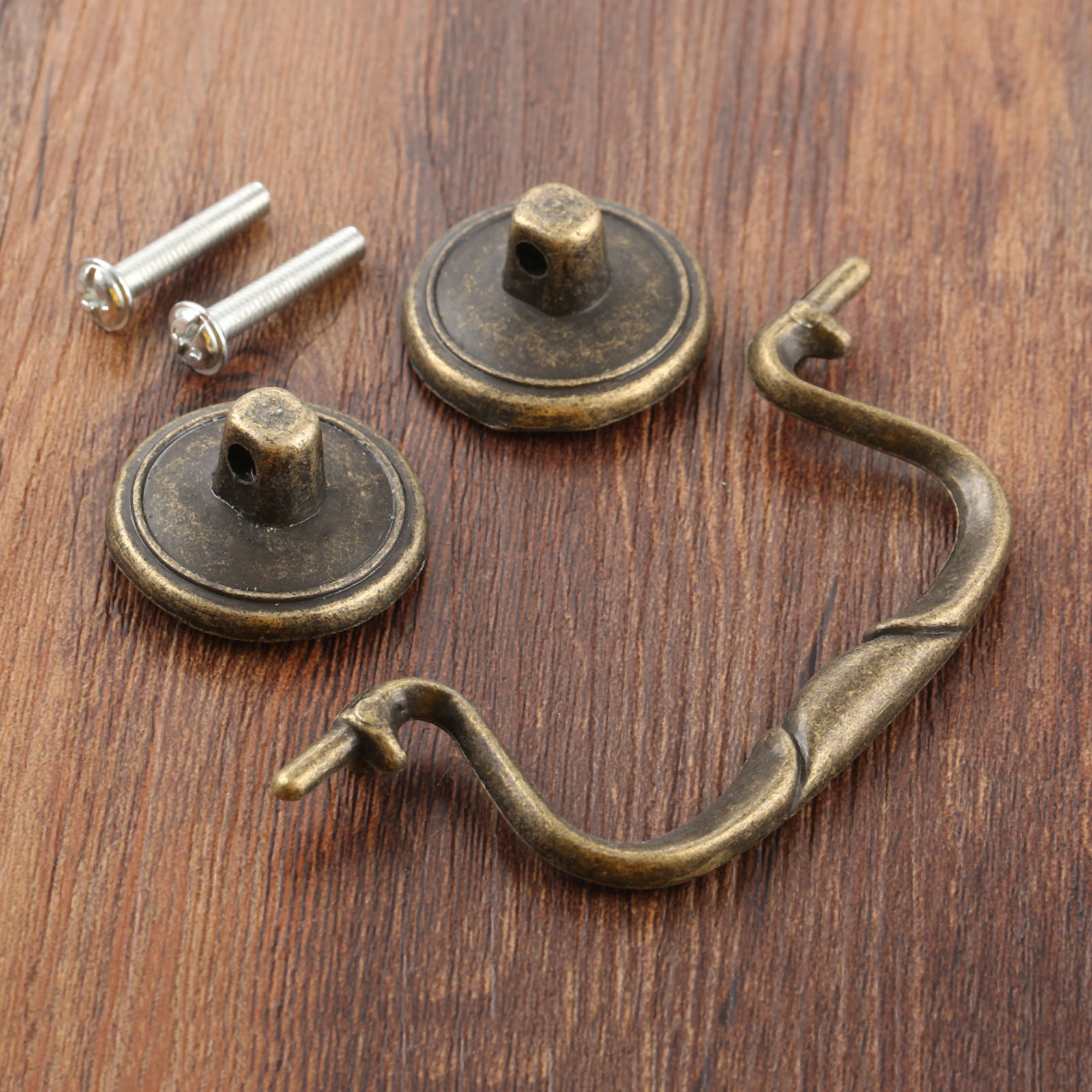 1pc 빈티지 플라스틱 풀 핸들(나사 포함) 서랍 책장 - Furniture For Hardware Shop 리뷰 및 가격