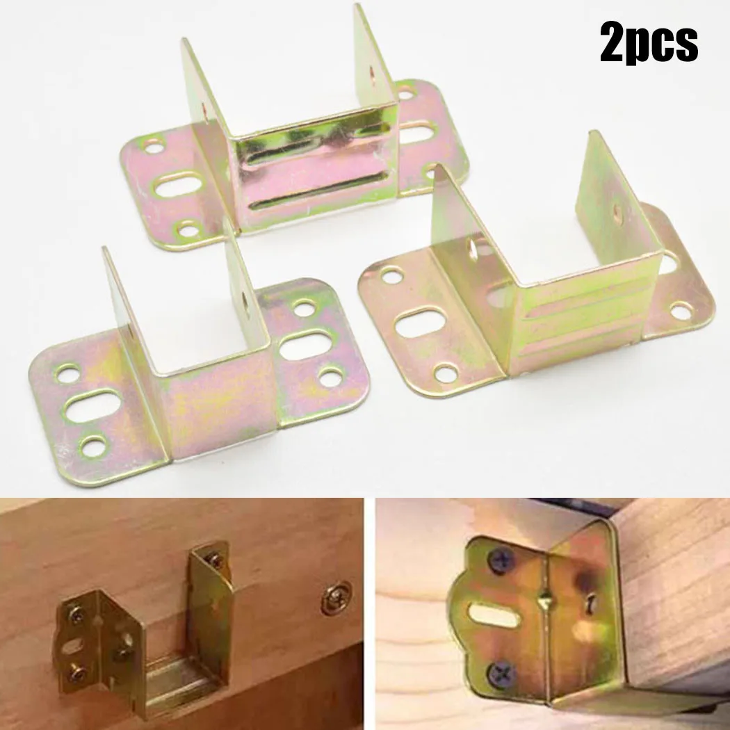 2pcs U 모양의 금속 침대 브래킷 침대 프레임 고정 - Furniture Hardware Supply 리뷰 및 가격