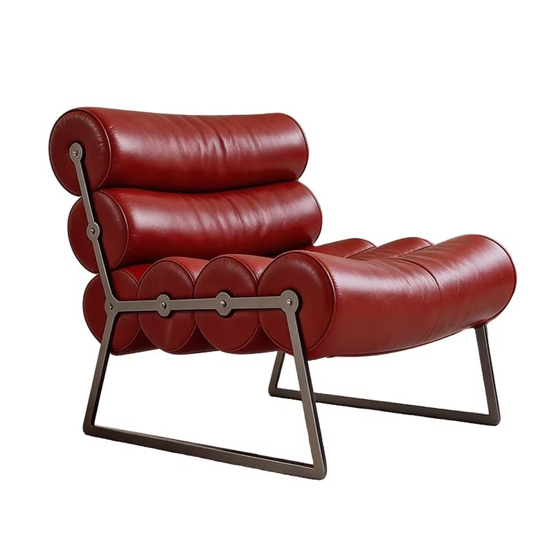 이탈리아 미니멀리스트 롤러 체어, 버건디 소파, 싱글  - Furniture Hardware Stores 리뷰 및 가격