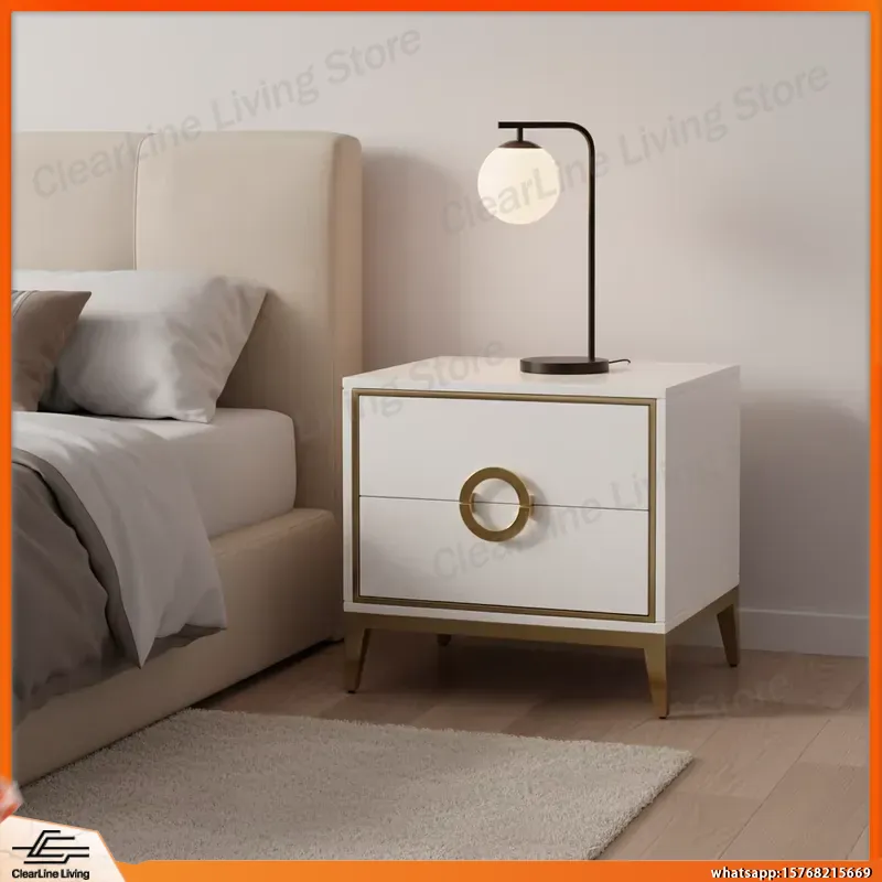 모던 미니멀리스트 화이트 래커 마감 침대 협탁, 골드  - Furniture Hardware In China 리뷰 및 가격