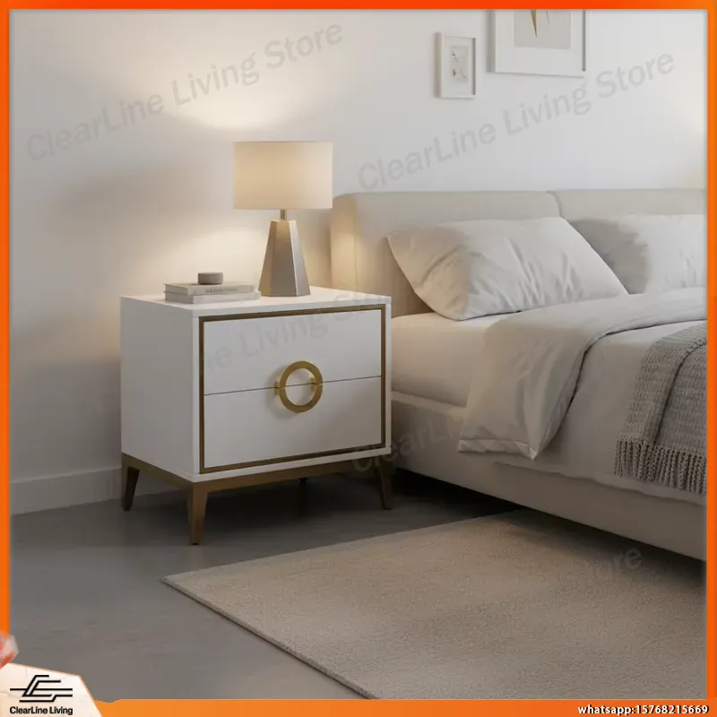 모던 미니멀리스트 화이트 래커 마감 침대 협탁, 골드  - Furniture Hardware In China 리뷰 및 가격