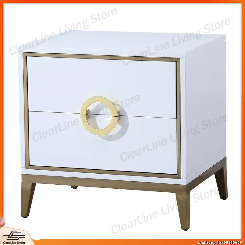 모던 미니멀리스트 화이트 래커 마감 침대 협탁, 골드  - Furniture Hardware In China 리뷰 및 가격