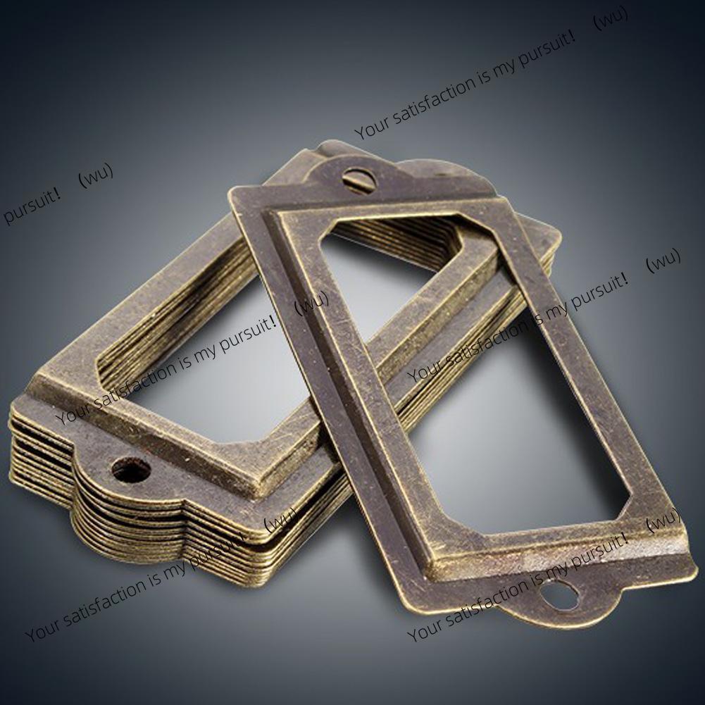 12개 앤티크 황동 금속 라벨 풀 프레임 핸들 파일 명 - Furniture Hardware Business 리뷰 및 가격