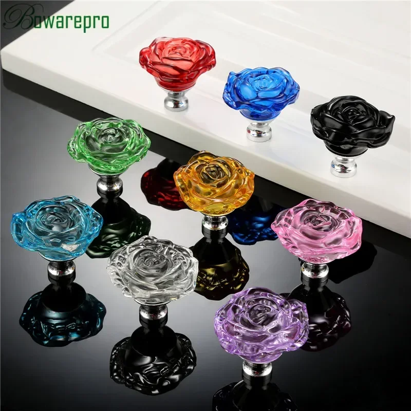 Bowarepro 50MM 크리스탈 로즈 유리 손잡이  - Furniture Hardware Supply 리뷰 및 가격