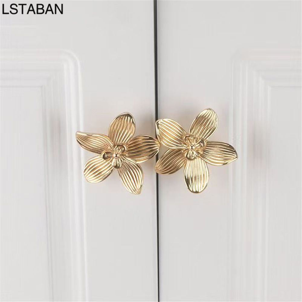 꽃 모양 순금 주방 캐비닛 문 손잡이 아연 합금 블랙  - Furniture Rotating Hardware 리뷰 및 가격