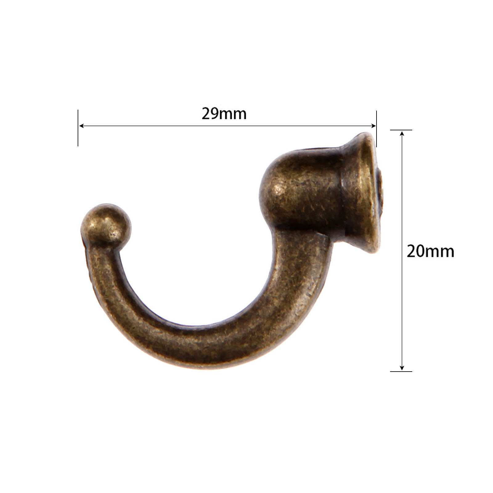 20pcs 29*20*12mm 골동품 청동 벽 후크 모 - Furniture Hardware Screws 리뷰 및 가격