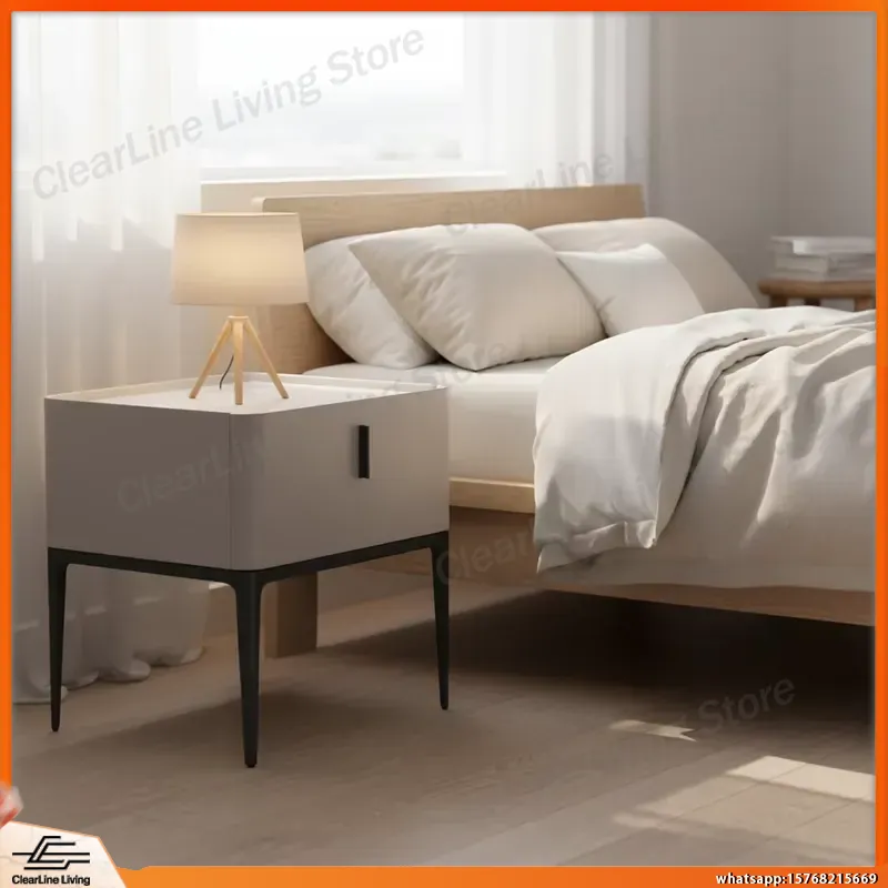 모던 미니멀리스트 화이트 래커 침대 협탁, 블랙 하드웨 - Furniture Hardware In China 리뷰 및 가격