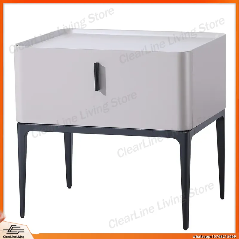 모던 미니멀리스트 화이트 래커 침대 협탁, 블랙 하드웨 - Furniture Hardware In China 리뷰 및 가격