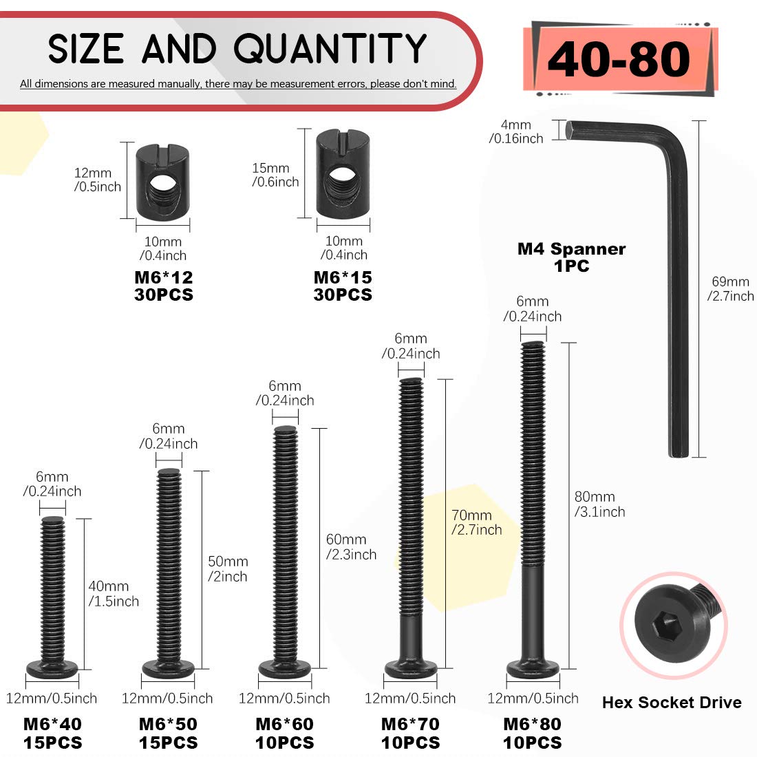 M6 육각 소켓 헤드 나사 볼트 배럴 너트 하드웨어 모 - Furniture Hardware Barrel Nut 리뷰 및 가격
