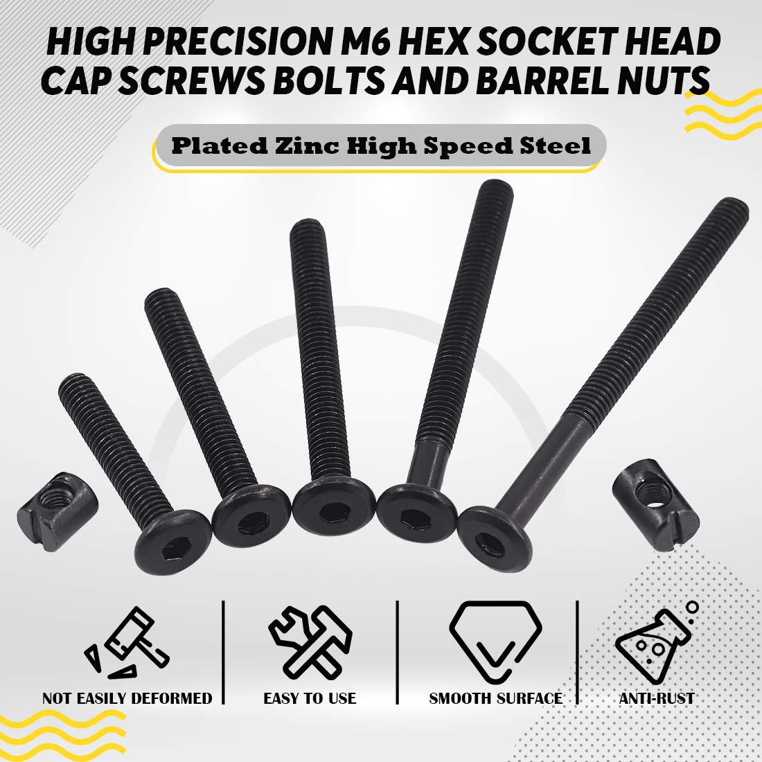M6 육각 소켓 헤드 나사 볼트 배럴 너트 하드웨어 모 - Furniture Hardware Barrel Nut 리뷰 및 가격