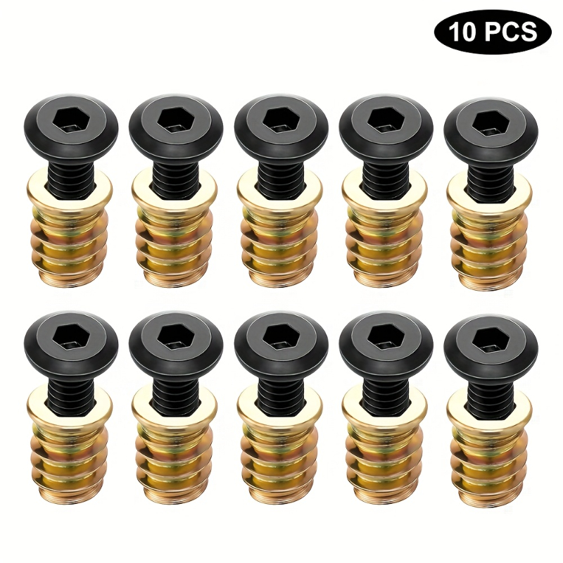 10PCS 너트 나사 삽입물 조합 도구 키트 목재 가구 - Furniture Hardware Screws 리뷰 및 가격