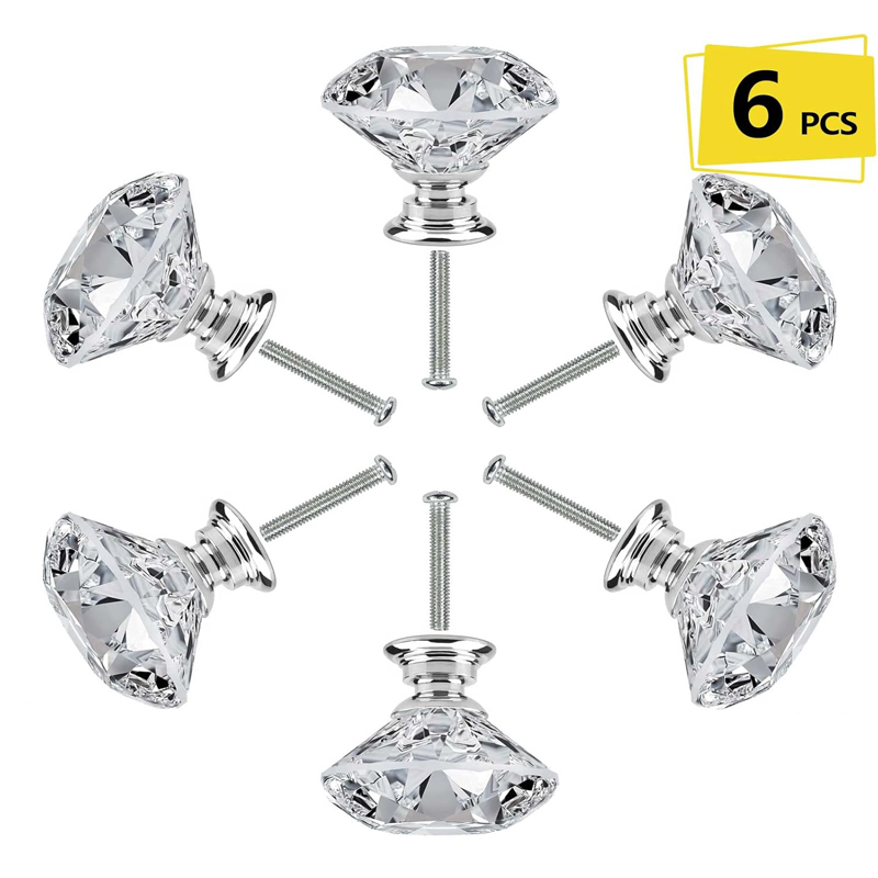 6Pcs 나사가있는 캐비닛 손잡이 30mm 원형 서랍  - Furniture Hardware Screws 리뷰 및 가격