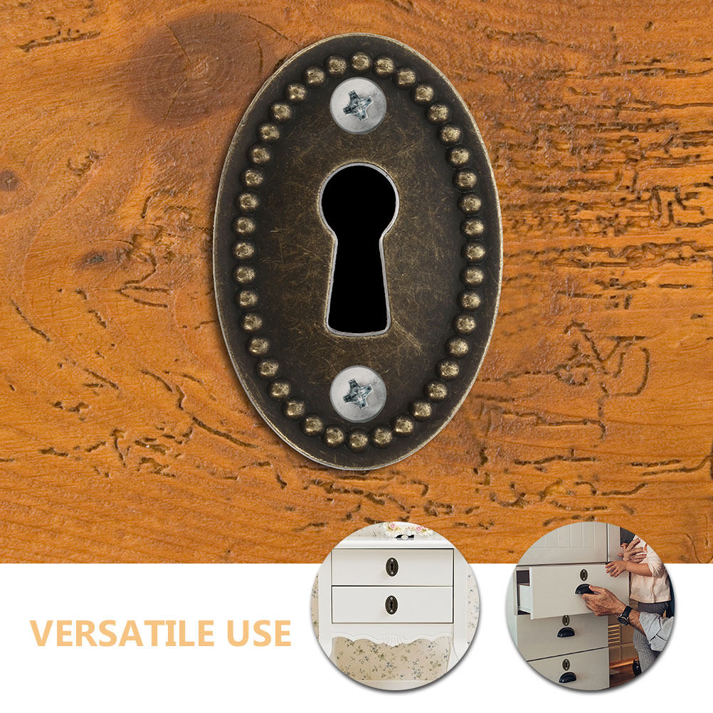 10Pcs 타원형 빈티지 장식 키홀 커버 플레이트 합금 - Zinc Furniture Hardware 리뷰 및 가격