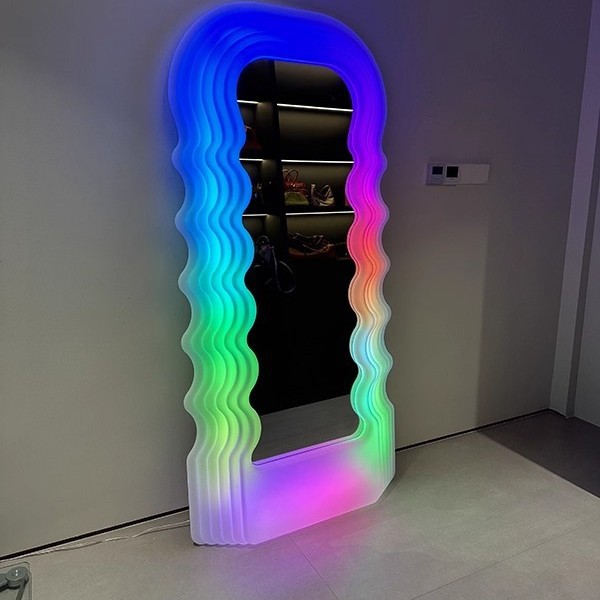 인스 웨이브 전신 거울 모던 침실 가정용 옷방 거울 의 - Furniture Hardware Stores 리뷰 및 가격
